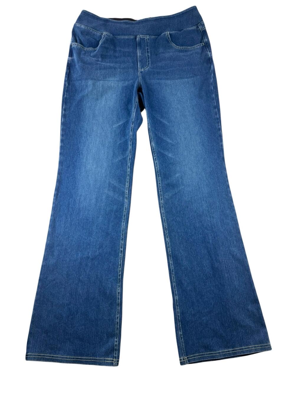 Halara Flex High Rise Straight Leg Jeans XL Tall XLT Pull On Stretch Medium Wash